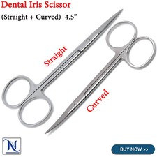 Iris Scissors 4.5" Curved and Straight German Dental Surgical Instruments