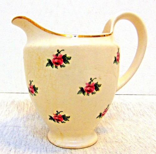 Vintage Bristol Fondata 1652 Inghilterra Porcellana 4,5" Creamer Rose Floreali - Foto 1 di 6