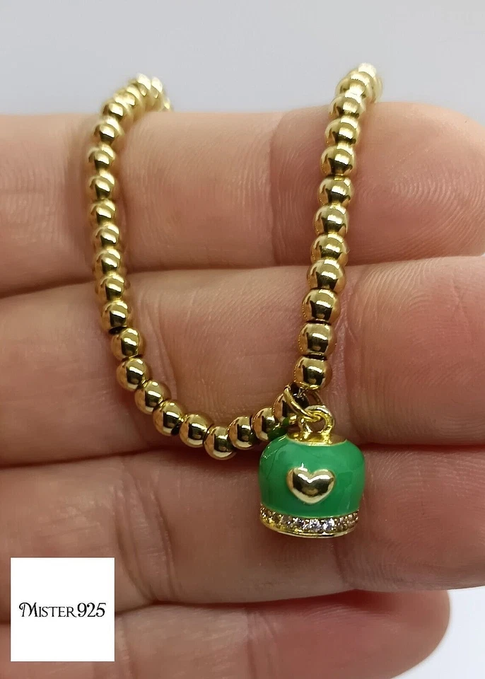 Bracciale donna Acciaio Bracciale Ciondolo Con Campanella Capri. Charms Donna - Immagine 2 di 4