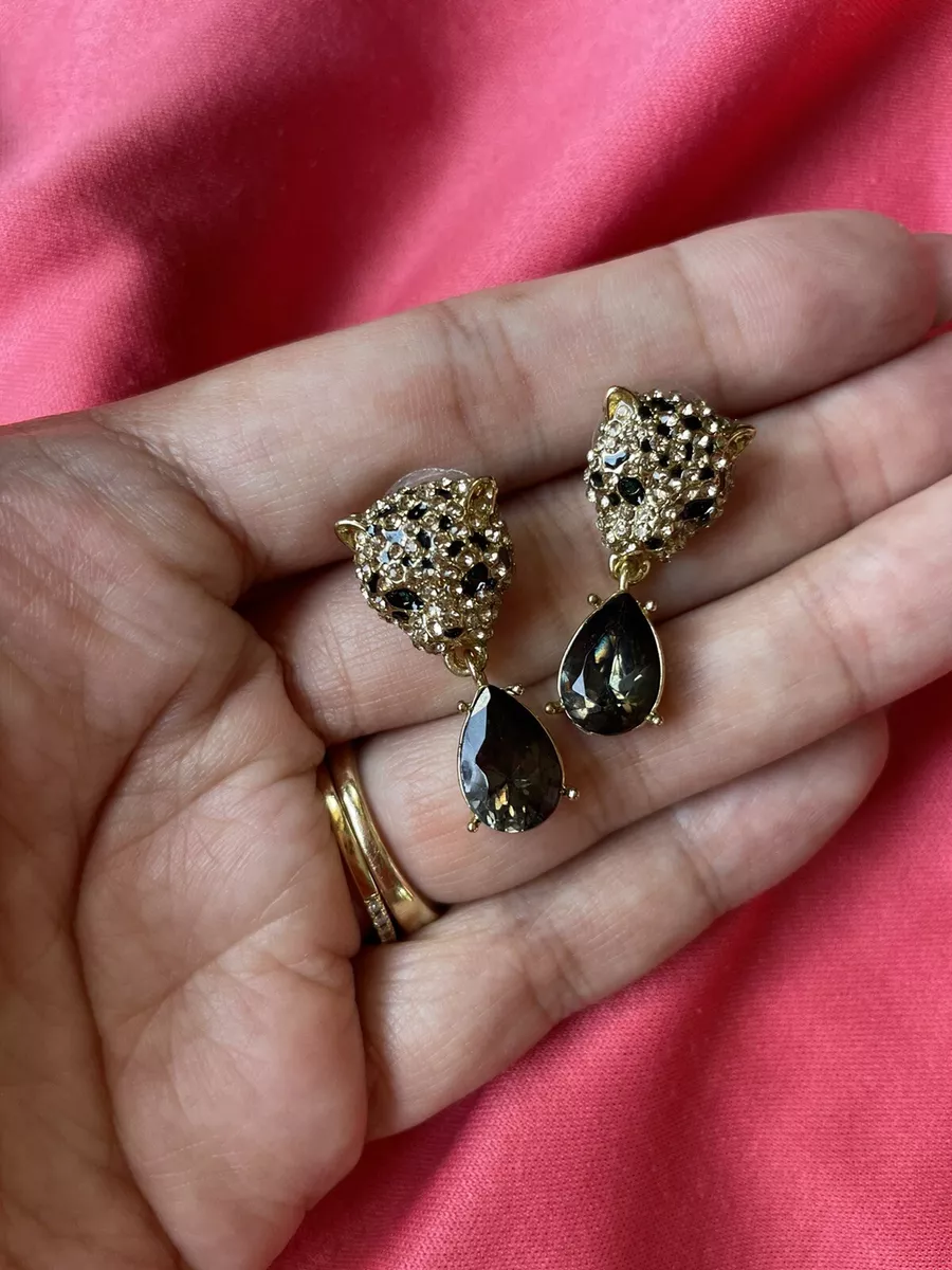 Betsey johnson leopard earrings online