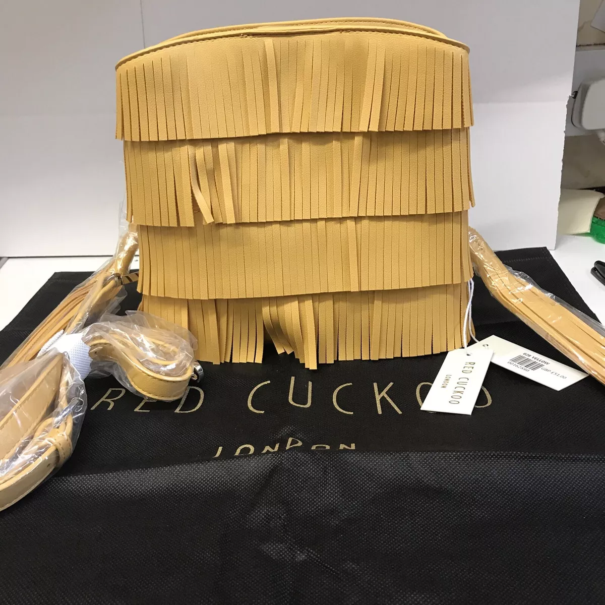 Red cuckoo cross body bag 628 Yellow size In description SALE