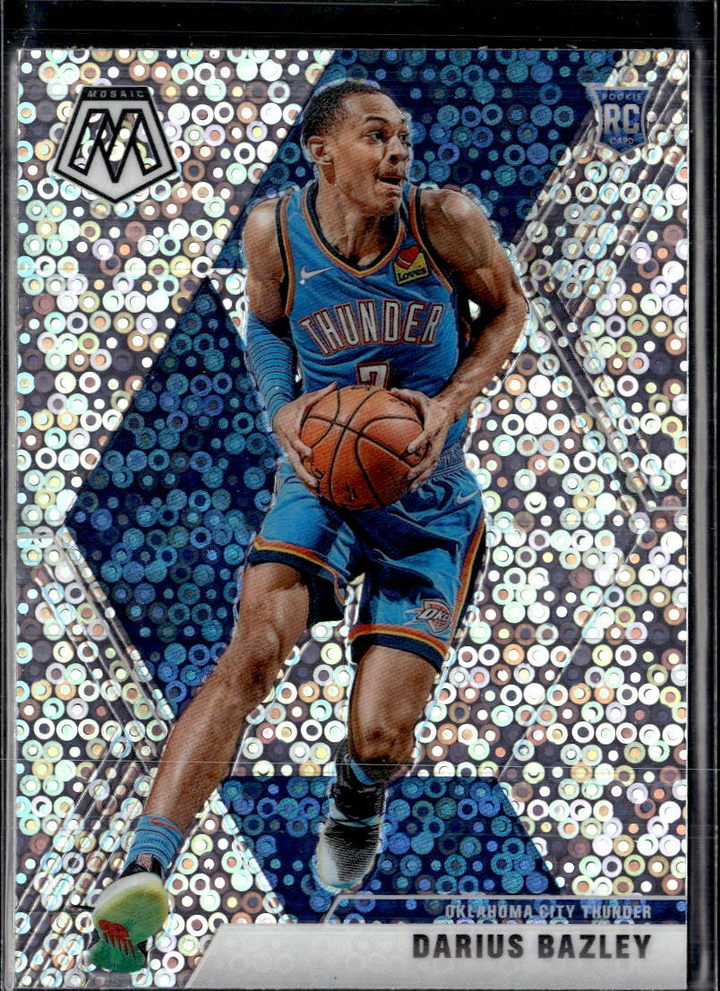 2019-20 Panini Mosaic #227 Darius Bazley Fast Break Silver Prizm Rookie Thunder