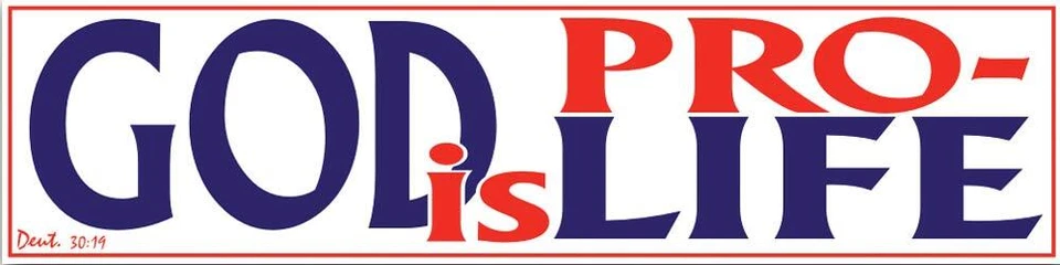 HERITAGE HOUSE '76 God is Pro-Life Pro-Life Bumper Sticker