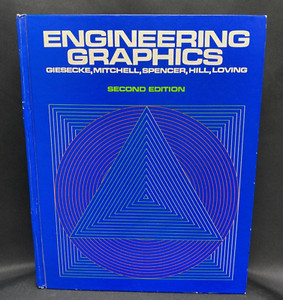 Vintage hardcover textbook Engineering Graphics 1975 2nd Edtn Giesecke, Mitchell