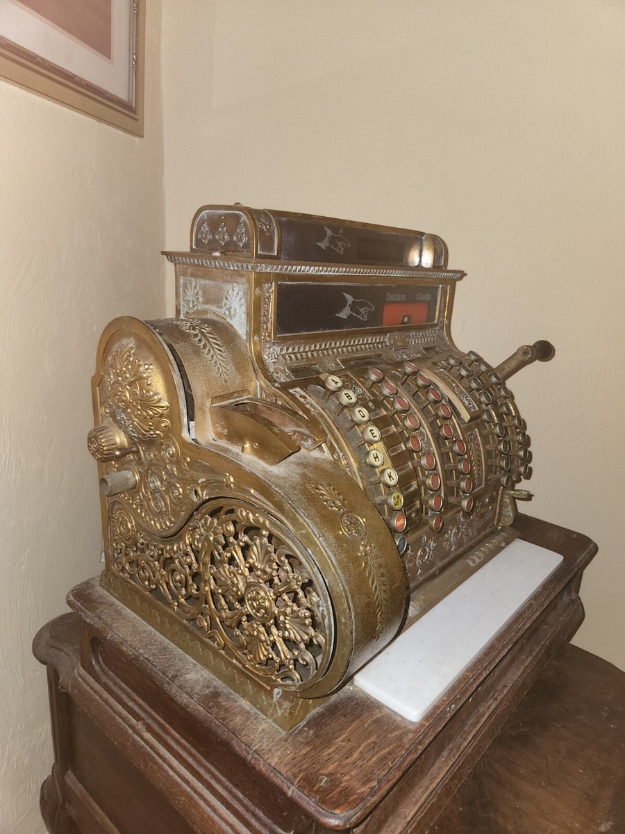 Antique NATIONAL BRASS CASH REGISTER (1914) MODEL 462, Register