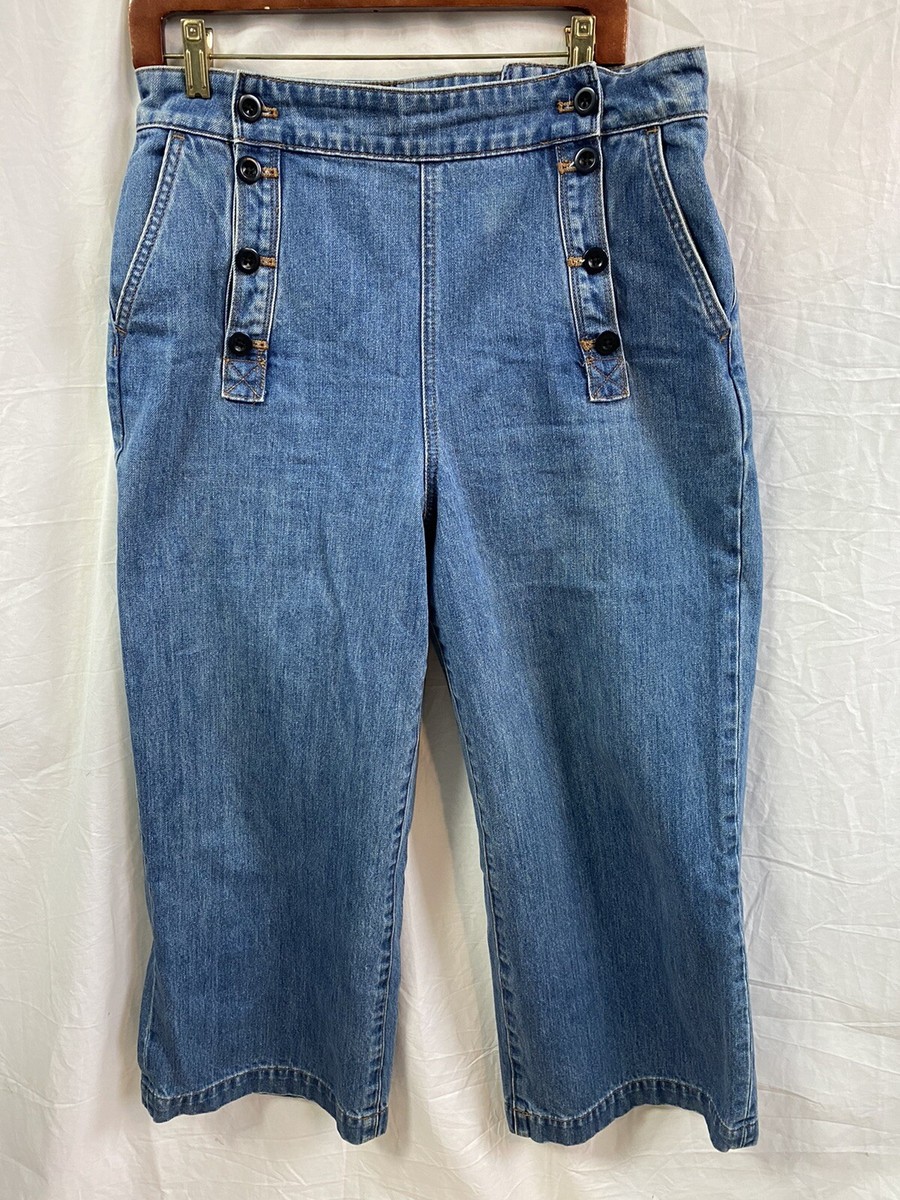 Rivet Thread Madewell Women's 31 Sailor Wide Leg Crop Jeans - Main Image
