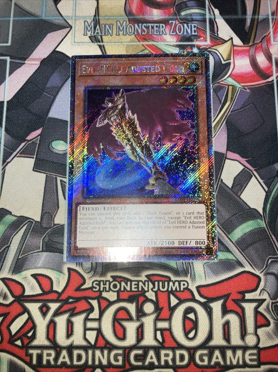 Platinum Secret Rare Yugioh Card Evil Hero Adusted Gold Platinum