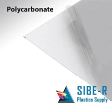 POLYCARBONATE CLEAR PLASTIC SHEET 1/4" (6 mm) 48" X 32"  *