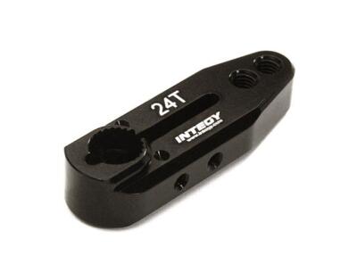 Palette De Servomoteur En Alliage Usiné 24 Dents Pour Servos Type Hitec - Intégry, Couleur Gun Métal