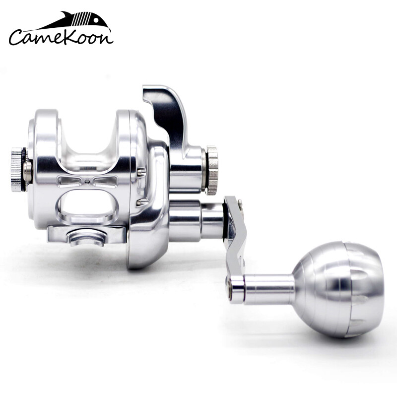 Moulinet De Pêche Camekoon TW500 – Levier – 66 Lbs – Manivelle Droite – Bleu