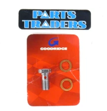 Goodridge Single Banjo Bolt M10 10mm x 1.25mm With 2 Copper Washers Brake/Clutch