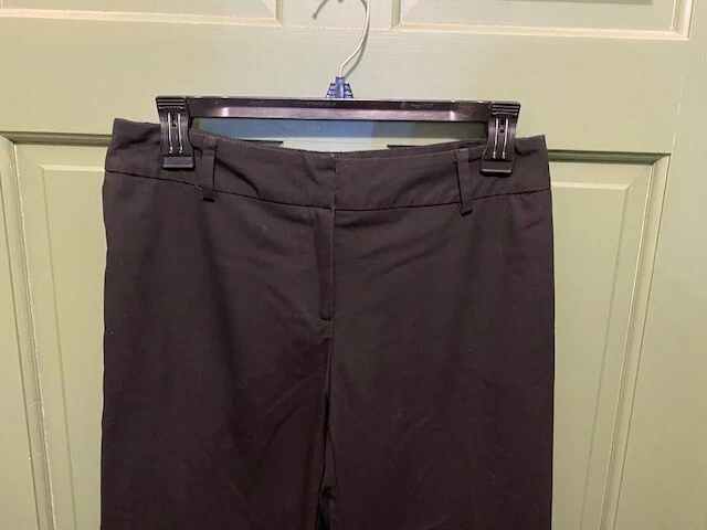 Pantalón Pantalón Trina Turk Acampanado Pierna Ancha Talla 10 Negro Carrera Minimalista Preppy Foto 2 de 4