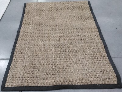 NATURAL / DARK GREY 4' X 6' Broken Thread Rug, Reduced Price 1172753793 NF114Q-4