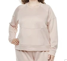 Xersion Womens Crew Neck Long Sleeve pullover  with Kangaroo pocket Size Large T