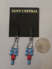 Body Central Earrings Ladies Fashion Drop Dangle Blue Red Rhinestones Hooks
