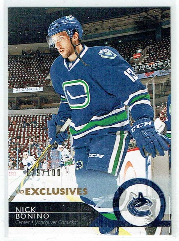 14-15 UD Upper Deck Series Two Nick Bonino /100 Exclusives