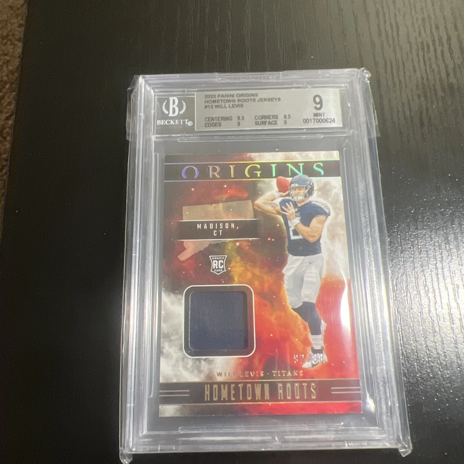 Will Levis Panini Origins Hometown Roots Relics #HRWL Base