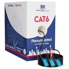 Washington Cables CAT 6 Ethernet Cable 1000ft, High Quality CCA Ethernet Cable