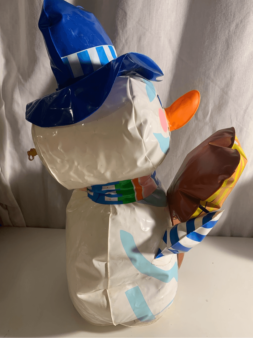 Vintage Christmas InflatableIdeal ToyWeighted Snowman Blow Up w