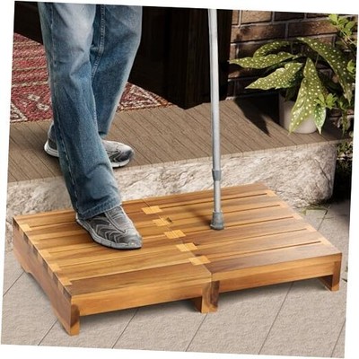 Wooden Platform Step Stool, 24.7'' Step Platform for Adults & Elderly - Acacia