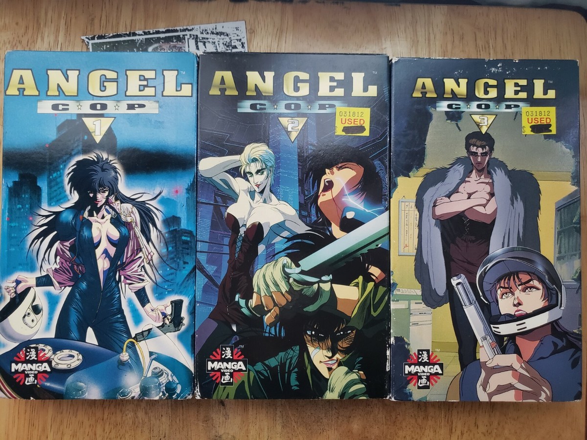 Vintage Manga Video Angel Cop VHS Tape Set Vol. 1 2 3 4 5 6