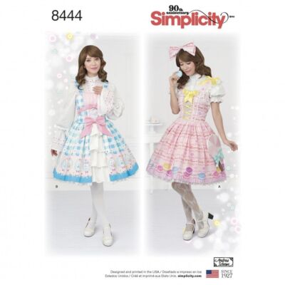 SIMPLICITY 8444 MISSES LOLITA KOSTÜM Schnittmuster Größe 4-12 & 12-20 DURCHSCHNITTLICH