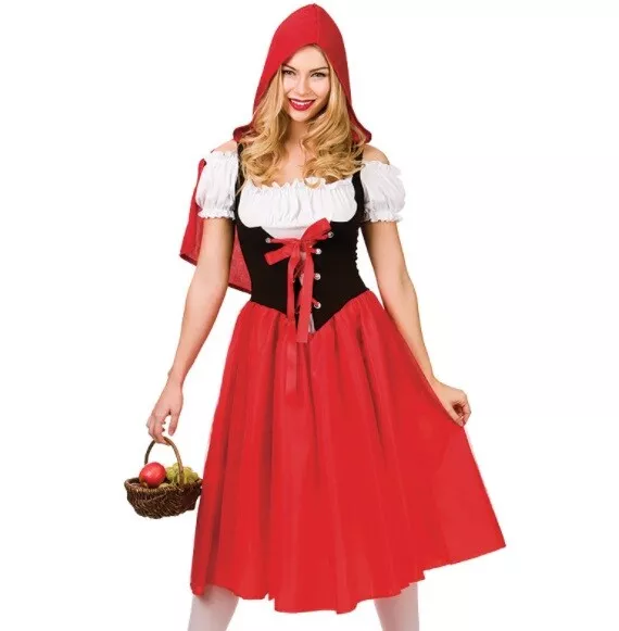 Donna Piccolo Cappuccetto Rosso Costume Donna Favola Vestito Wicked