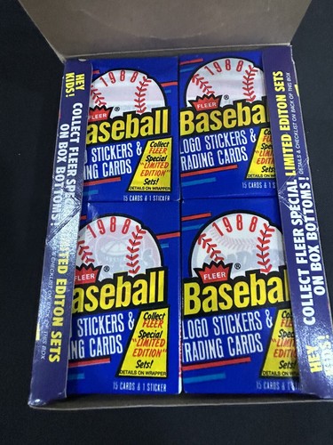 1988 Fleer Baseball Wax Box 36 Packs From A Sealed Case Tom Glavine, Martinez RC - Picture 11 of 12