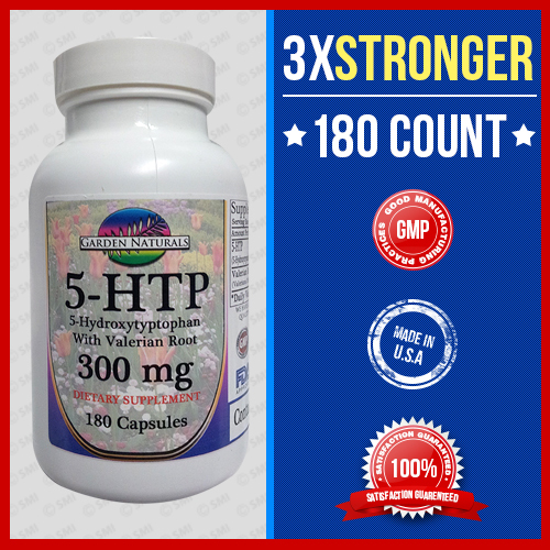 5HTP 300mg Max 3x Stronger w/Val Root 180 Caps Weight Loss Mood
