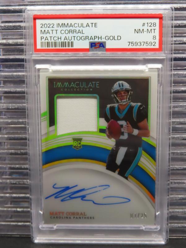 Matt Corral Panini Immaculate Collection #128 Patch Autograph-Gold