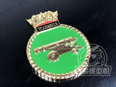 Metal Badge Heraldry HMS Battleship Warspite Model Ship Display CYH005