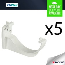 5x FloPlast Half Round Fascia Gutter Bracket, White – 112mm