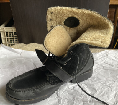 Polo Ralph Lauren Men's Radbourne Hipster Ankle Boots Black Leather Size 