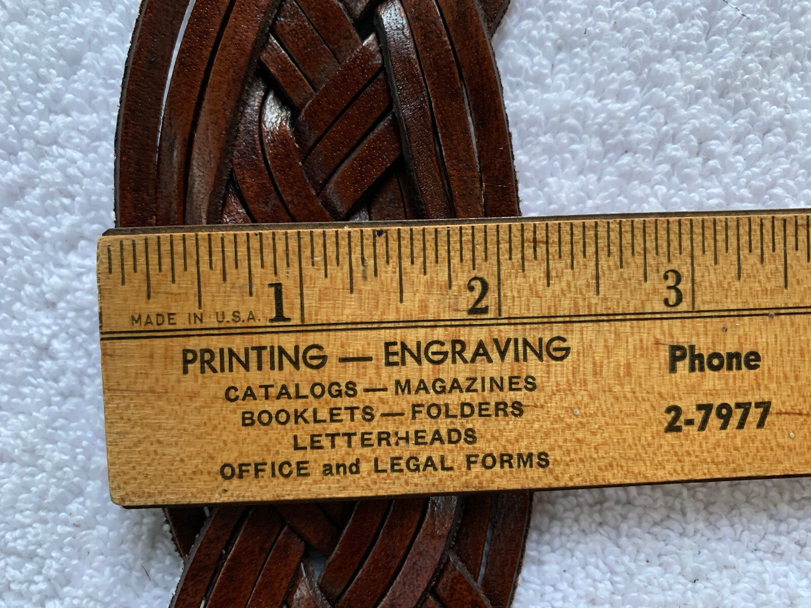 VTG Streets Ahead Belt Women’s Large Handmade Leather Sterling Medallion Buckle