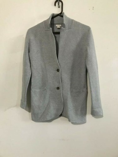 Gray Cardigan Sweater 100% Cotton Women 