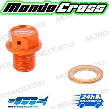 tappo scarico olio magnetico Arancione M12x12mm KTM 125 SX 2005 (05)