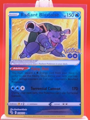 Radiant Blastoise 018/078 Pokmon GO Ultra Rare Holo Shiny Pokemon Card *  New * | eBay