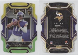 2021 Panini Select Club Level Green & Yellow Prizm Die-Cut Kellen Mond Rookie RC