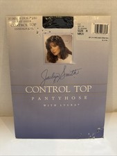 Vintage Jaclyn Smith Silky Support Lycra Pantyhose Control Top Size A NAVY