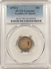 1870-S LIBERTY SEATED DIME – PCGS GENUINE XF DETAILS, GRAFFITI! RARE!