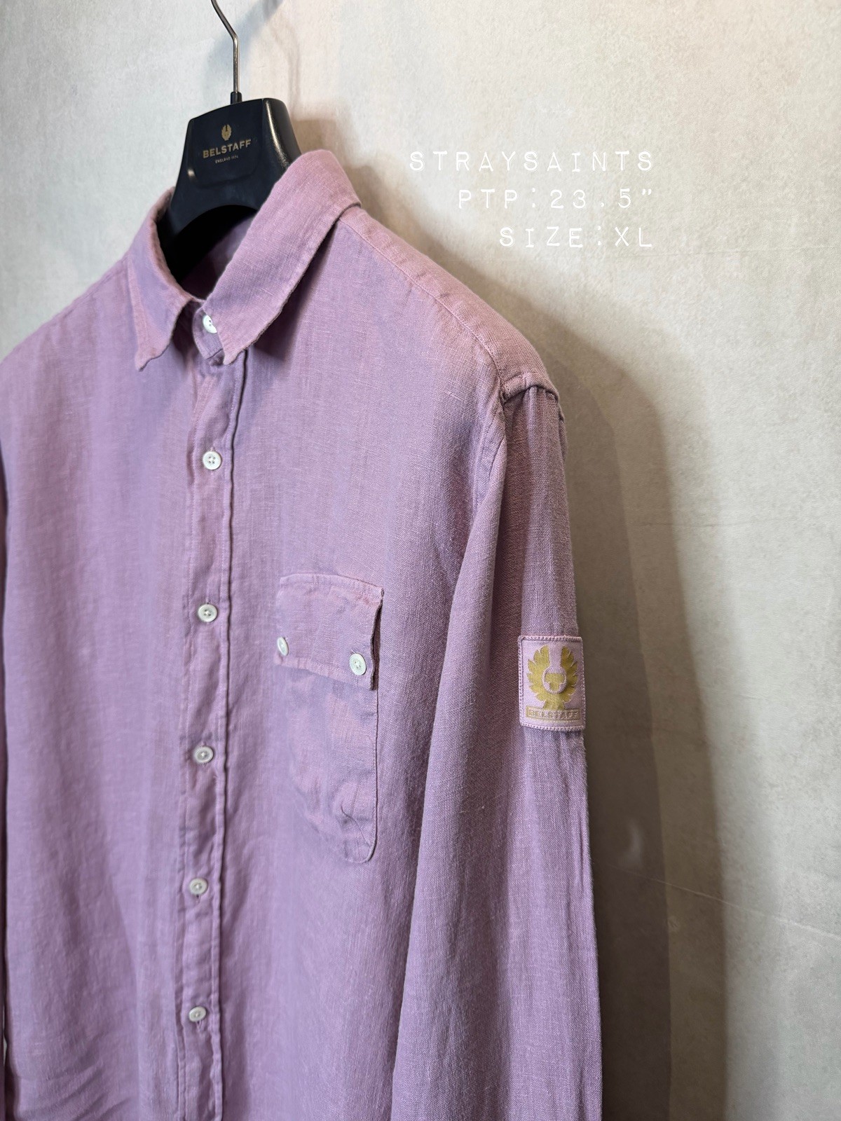 Belstaff Pitch Linen Shirt Mens Size XL