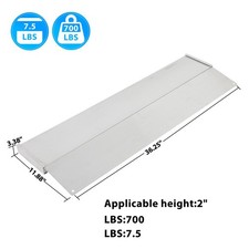 Aluminum 36" L X12" W Ramp for Wheelchair for Home Steps,Threshold