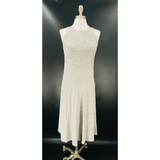 Lou & Grey Women’s Tank Dress Medium Gray Sleeveless Crew Neck Fun Active Ware.