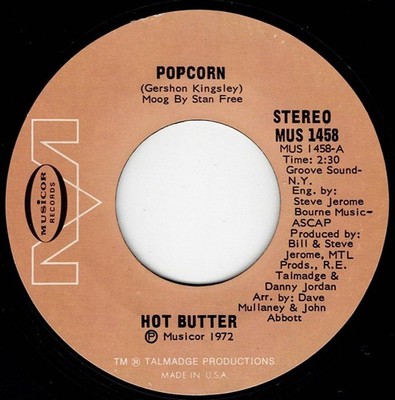 Billboard Top 10 Hit Synth Rock HOT BUTTER ''Popcorn'' MUSICOR VG+/VG++ 1972