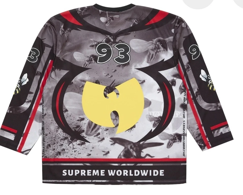 Camiseta deportiva de hockey manga larga negra talla 2XL FW25 Supreme Wu-Tang Clan Foto 2 de 2