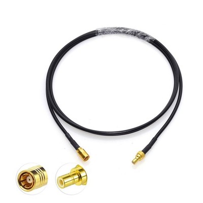 Eightwood Satellite Radio Antenna Adapter SMB Male to 3 feet, black, gold