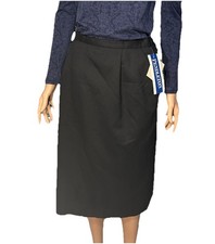 PENDLETON NWT Virgin Wool Pencil Skirt Knee Length Black Straight SZ 8