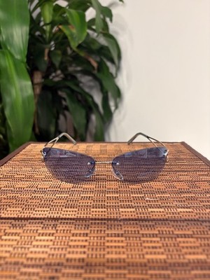 Rimless Slim Cat-Eye Wrap Sunglasses (M106638APM)