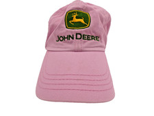 John Deere Women's LIGHT PINK Embroidered Cap Hat - Adjustable Snap-Back Closure