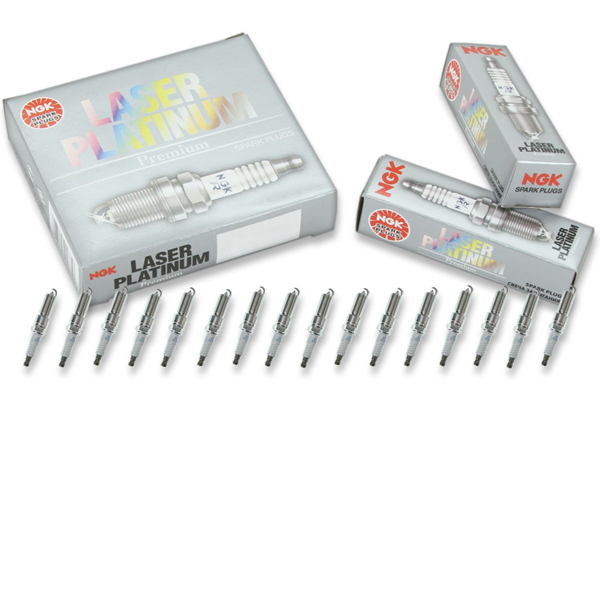 16 pcs NGK Laser Platinum Spark Plugs for 2007-2008 Chrysler Aspen 5.7L V8 lx